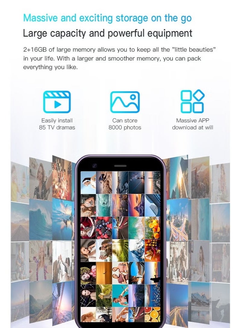 SOYES Super Mini Mobile Phone Android Quad Core Titanium Silver, Mobile Mini Smartphone Ultra Small Pocket Student Children Men and Women(Black) - Image 5